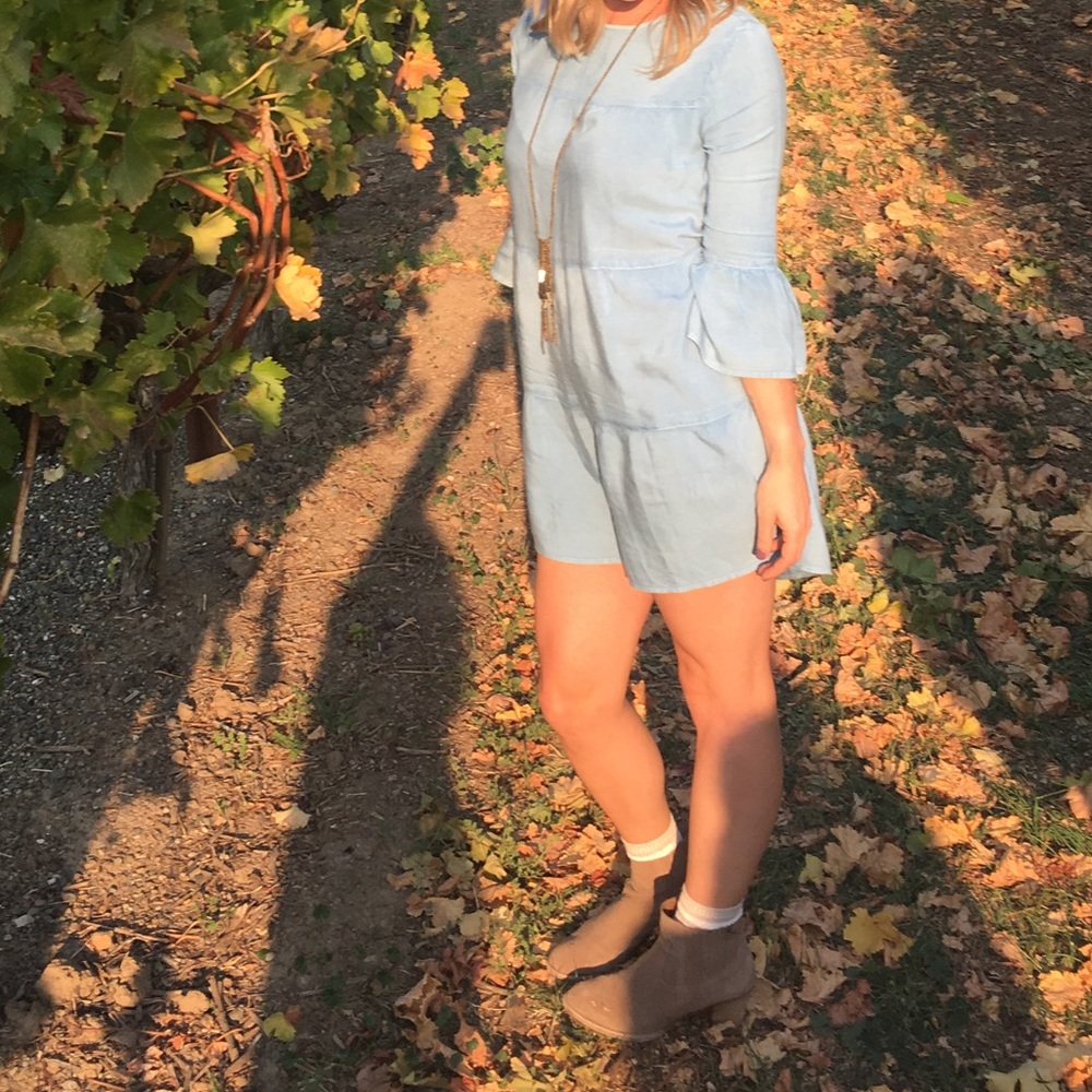 Denim colored flowy dress